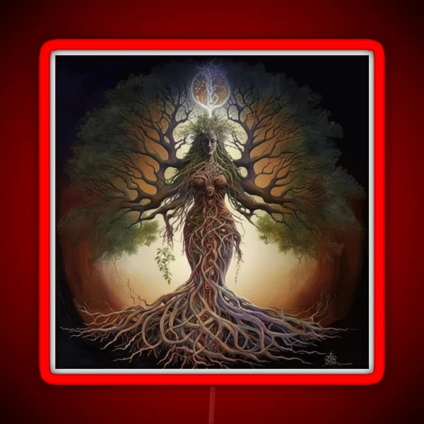Tree Goddess Series Dryad Vigilance RGB Neon Sign