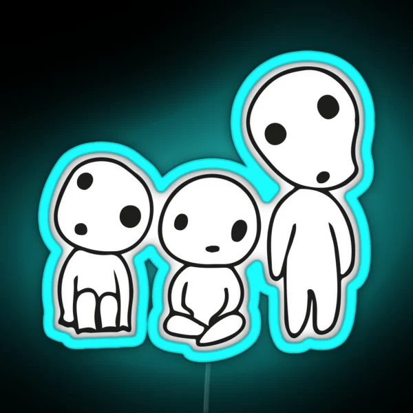 Tree Spirits From Princess Mononoke RGB Neon Sign