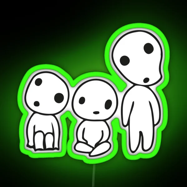 Tree Spirits From Princess Mononoke RGB Neon Sign