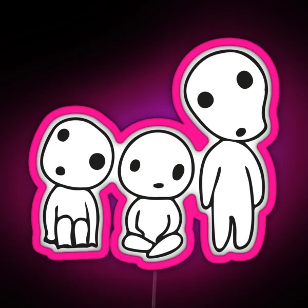 Tree Spirits From Princess Mononoke RGB Neon Sign