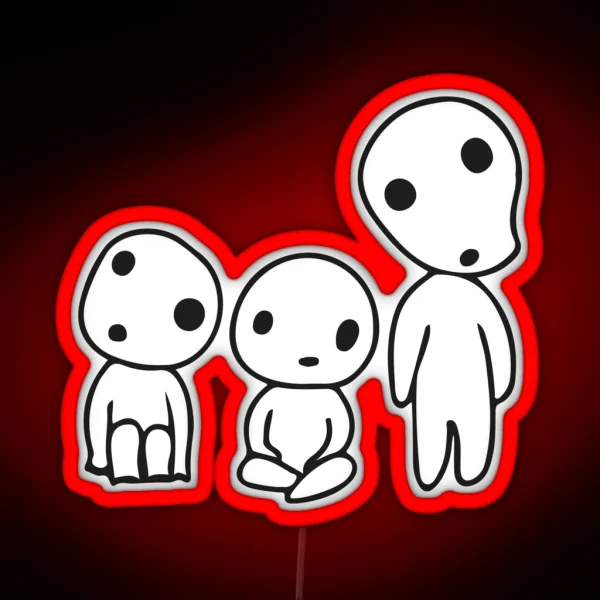 Tree Spirits From Princess Mononoke RGB Neon Sign