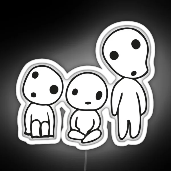 Tree Spirits From Princess Mononoke RGB Neon Sign