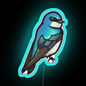 Tree Swallow RGB Neon Sign