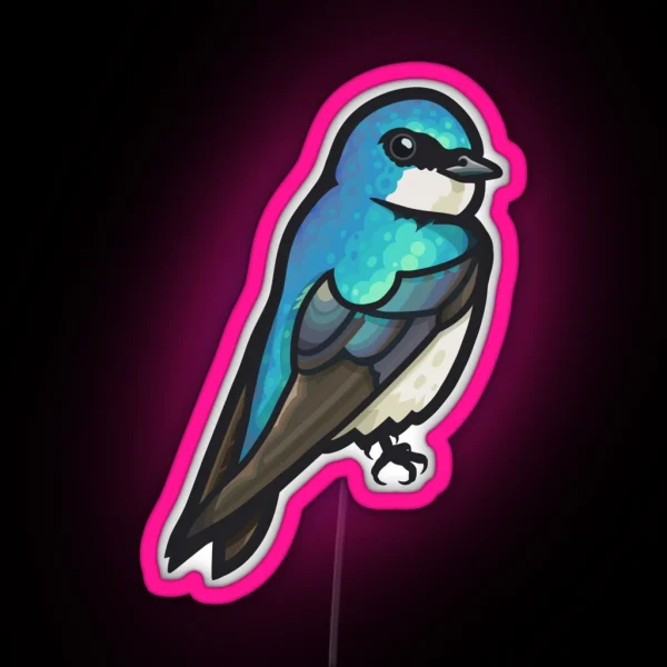 Tree Swallow RGB Neon Sign