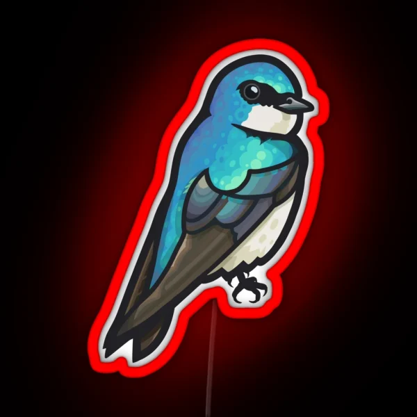 Tree Swallow RGB Neon Sign