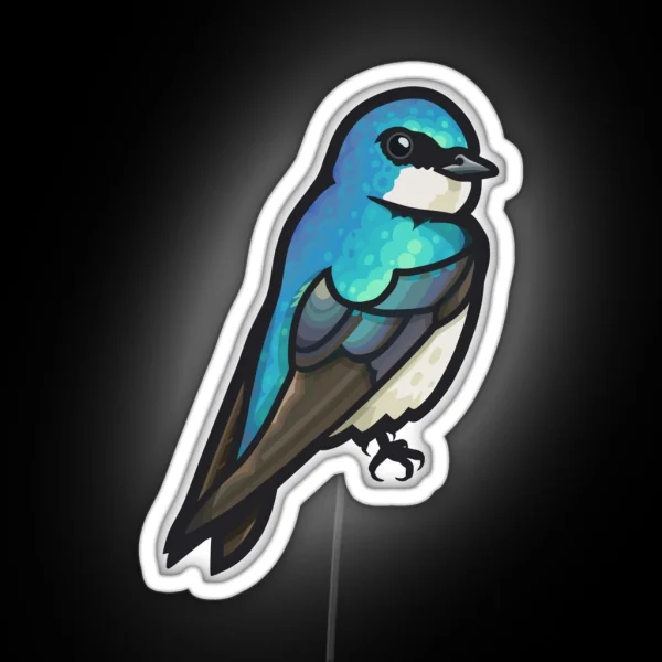 Tree Swallow RGB Neon Sign