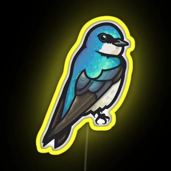 Tree Swallow RGB Neon Sign