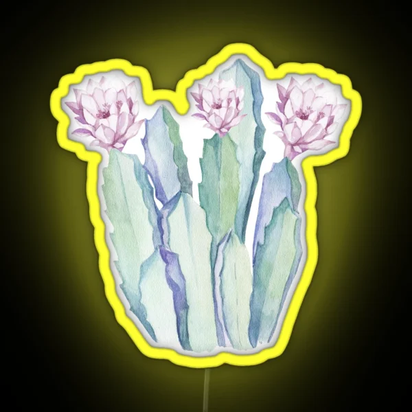 Trendy Cactus Pink And Blue Desert Cacti Southwest Decor RGB Neon Sign