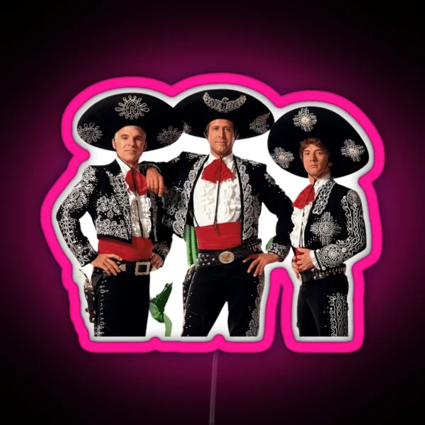 Tres Amigos 3 Friends RGB Neon Sign
