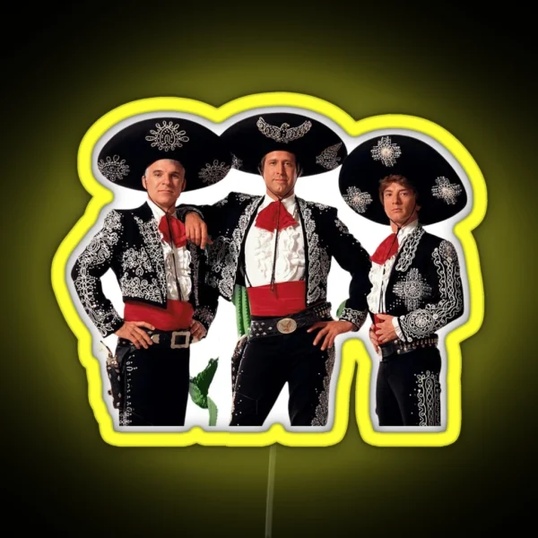 Tres Amigos 3 Friends RGB Neon Sign