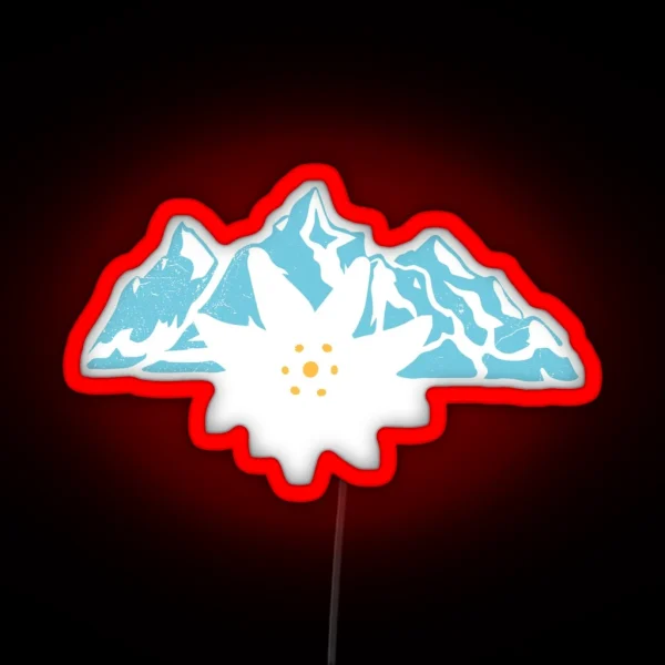 Tribal Tattoo Edelweiss Alps Oktoberfest Gift Idea RGB Neon Sign