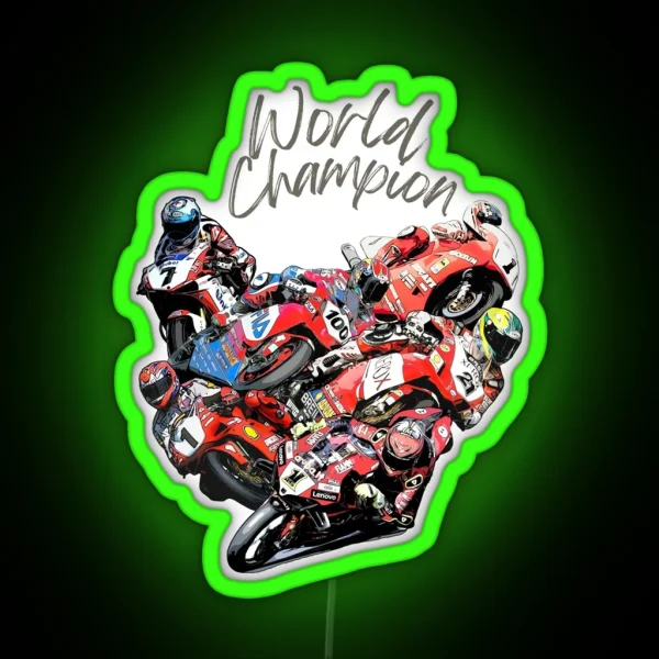 Tribute Ducati World Champion SBK RGB Neon Sign