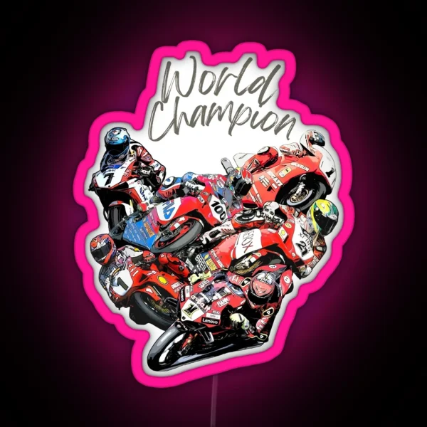 Tribute Ducati World Champion SBK RGB Neon Sign