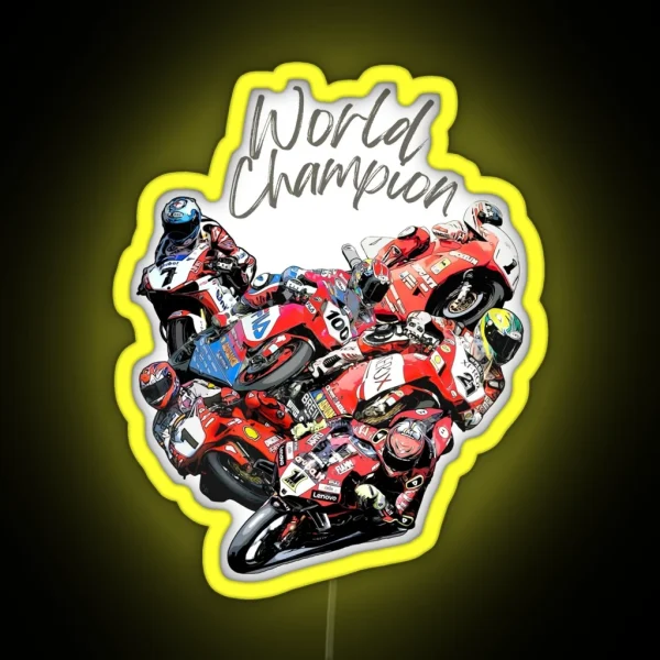 Tribute Ducati World Champion SBK RGB Neon Sign