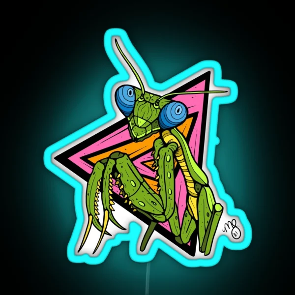 Trippy Mantis RGB Neon Sign