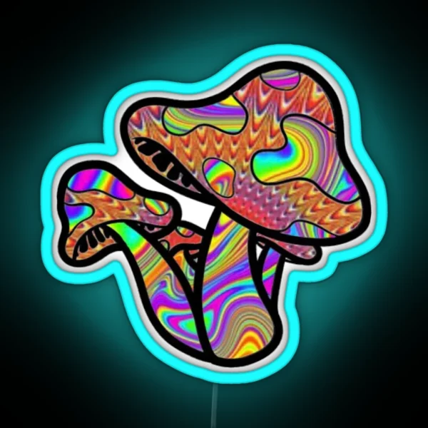 Trippy Shroom Design RGB Neon Sign
