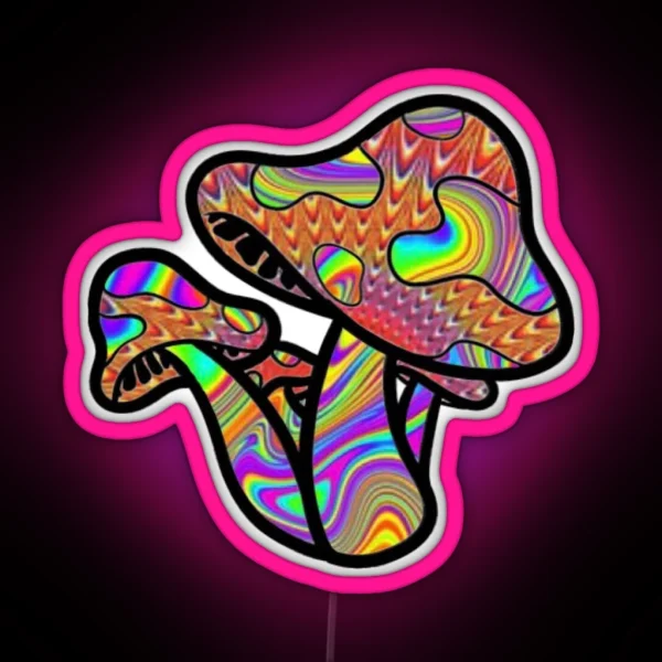 Trippy Shroom Design RGB Neon Sign