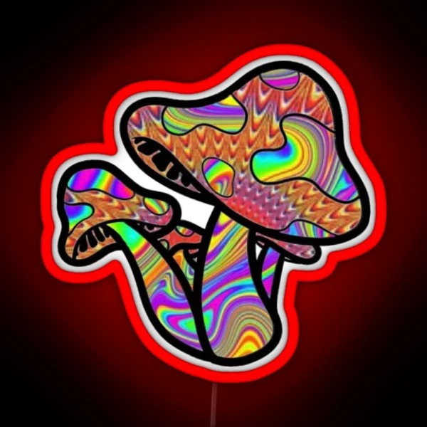 Trippy Shroom Design RGB Neon Sign