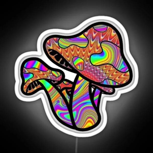 Trippy Shroom Design RGB Neon Sign
