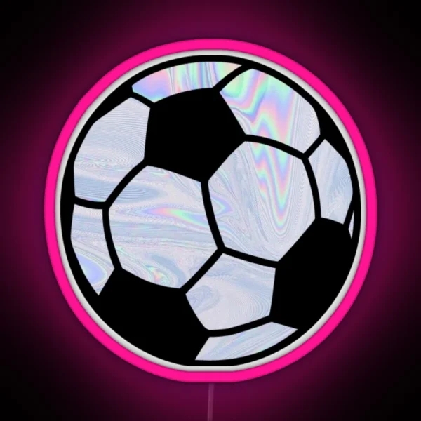 Trippy Soccer Ball RGB Neon Sign