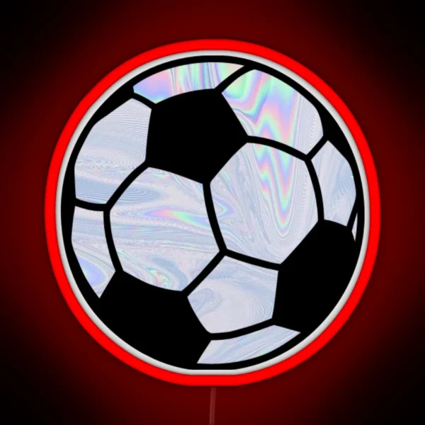 Trippy Soccer Ball RGB Neon Sign