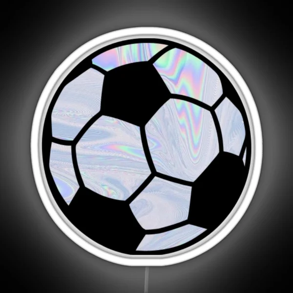 Trippy Soccer Ball RGB Neon Sign