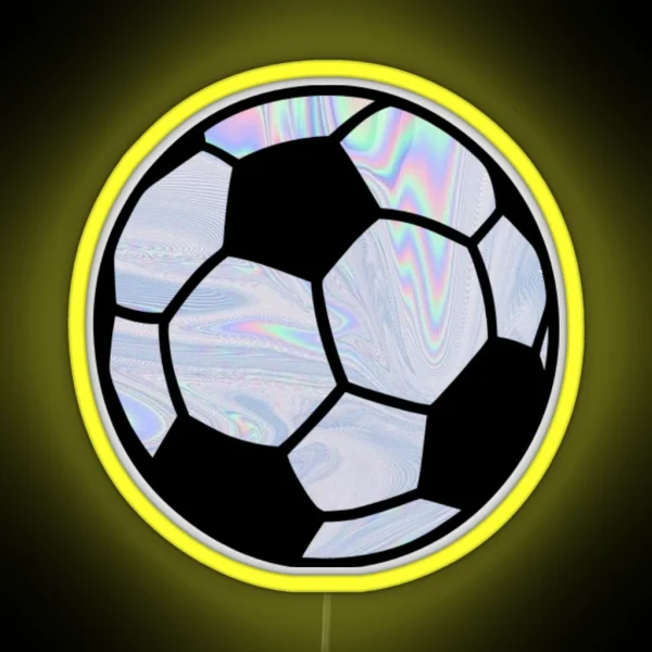 Trippy Soccer Ball RGB Neon Sign