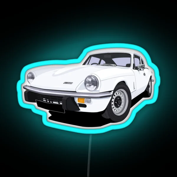 Triumph GT6 White RGB Neon Sign