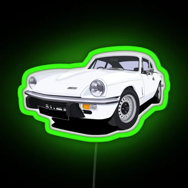 Triumph GT6 White RGB Neon Sign