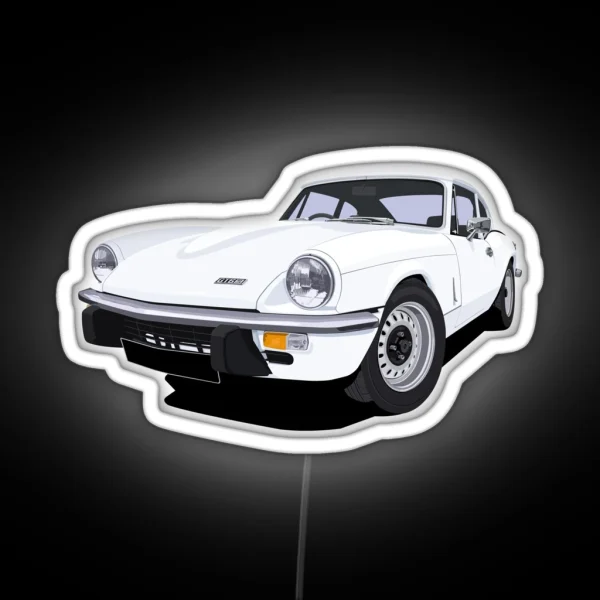 Triumph GT6 White RGB Neon Sign