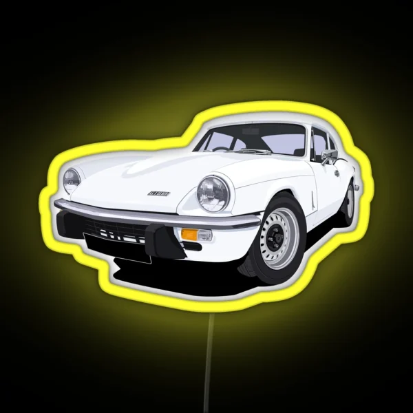 Triumph GT6 White RGB Neon Sign