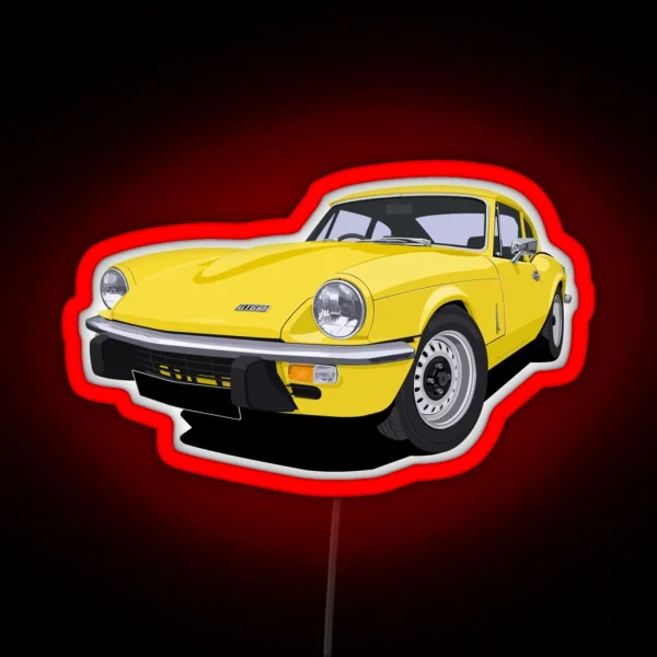 Triumph GT6 Yellow RGB Neon Sign