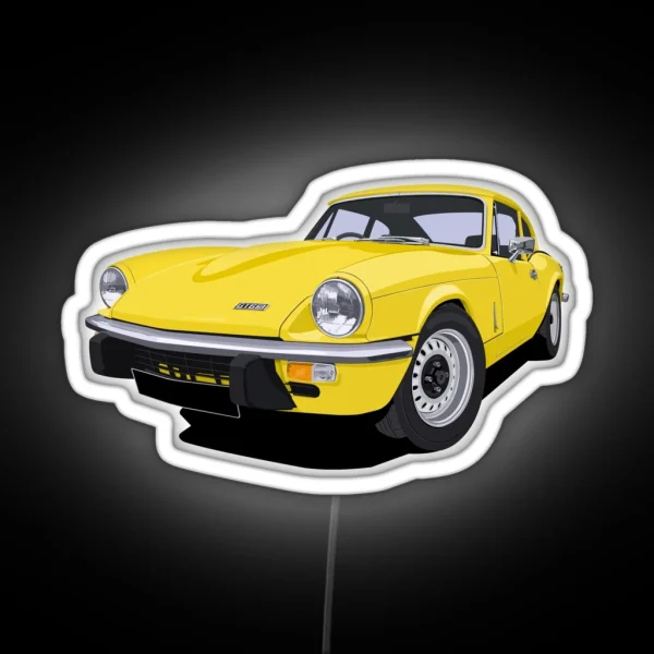 Triumph GT6 Yellow RGB Neon Sign
