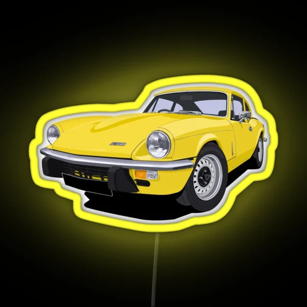Triumph GT6 Yellow RGB Neon Sign