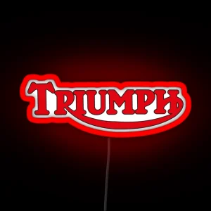 Triumph Red Classic Logo RGB Neon Sign