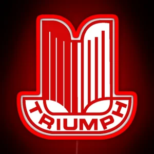 Triumph Shield Logo Red RGB Neon Sign