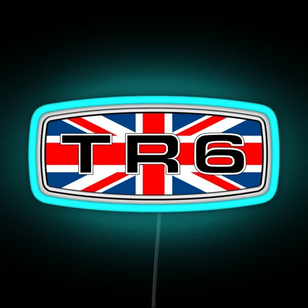 Triumph TR6 Badge With Union Flag RGB Neon Sign
