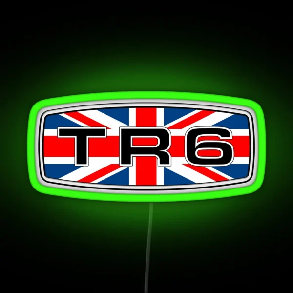 Triumph TR6 Badge With Union Flag RGB Neon Sign