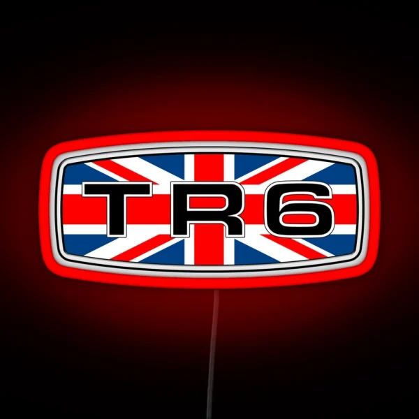 Triumph TR6 Badge With Union Flag RGB Neon Sign