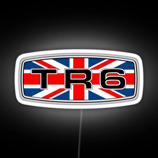 Triumph TR6 Badge With Union Flag RGB Neon Sign