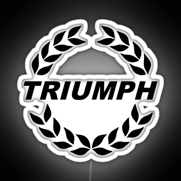 Triumph TR7 Laurel Wreath Logo BLACK RGB Neon Sign
