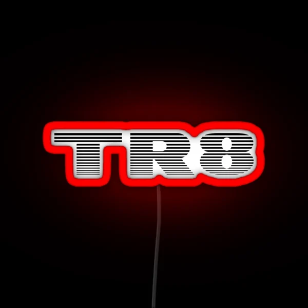 Triumph TR8 Logo Black RGB Neon Sign