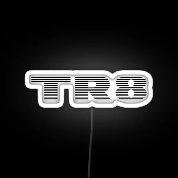 Triumph TR8 Logo Black RGB Neon Sign