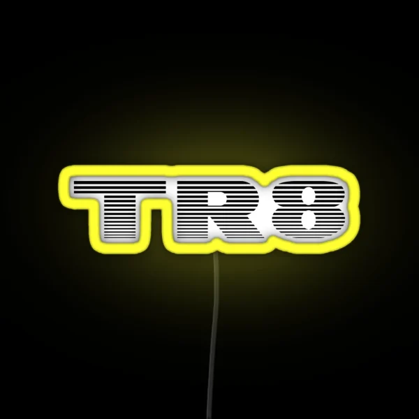 Triumph TR8 Logo Black RGB Neon Sign