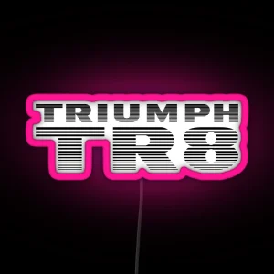 Triumph TR8 Logo Black RGB Neon Sign