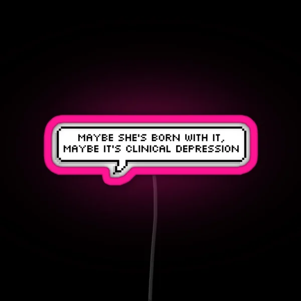 Trixie Mattel Pixel Speech Bubble Quote RGB Neon Sign