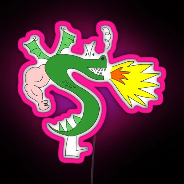 Trogdor Cute Dragon Homestar Runner RGB Neon Sign