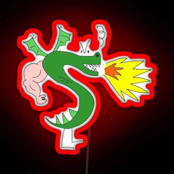 Trogdor Cute Dragon Homestar Runner RGB Neon Sign