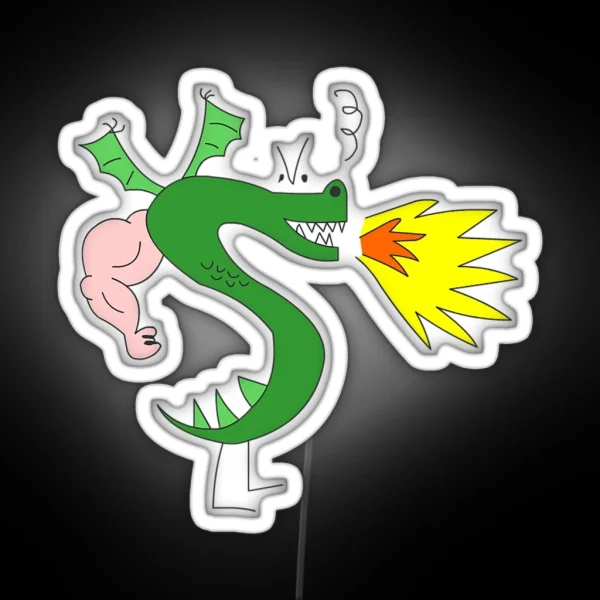 Trogdor Cute Dragon Homestar Runner RGB Neon Sign