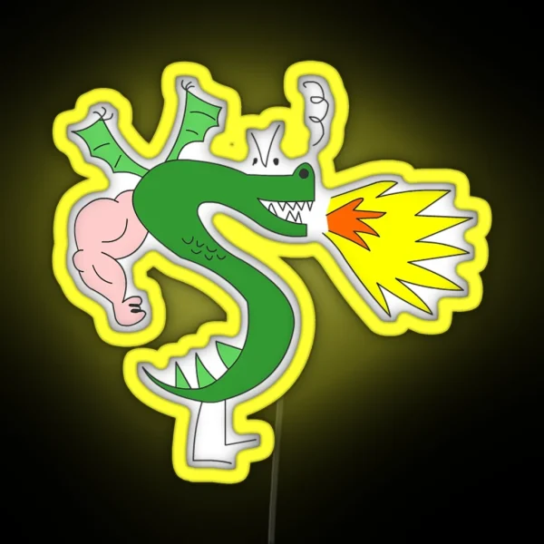 Trogdor Cute Dragon Homestar Runner RGB Neon Sign